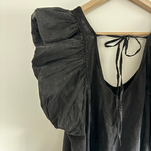 Daily Practice by Anthropologie Flutter-Sleeve Tee Dress Cotton Ruffle m - Picture 7 of 10